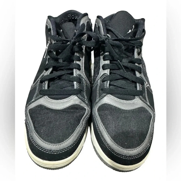 Nike Air Jordan Post Games Men's Flat Pewter Black Leather Sneakers 552665 Sz 10 - Picture 5 of 8